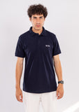 Hugo Boss polo t-shirt in cotton Nave Blue with logo details