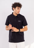Hugo Boss polo tshirt in cotton Black with logo details