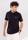 Hugo Boss polo tshirt in cotton Black with logo details
