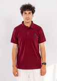 U.S. Polo  Mens Player Red Burgundy Polo Shirt