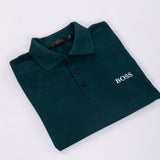Hugo Boss polo T-shirt in cotton Green with logo details