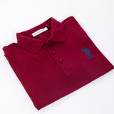 U.S. Polo  Mens Player Red Burgundy Polo Shirt