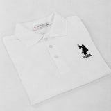 U.S. Polo  Mens Player White Polo Shirt